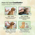 Dukadoo CoatSafe+ Waterless Pet Shampoo 200ml | Dry Bath No-Rinse Shampoo for Dogs & Cats | Instant Freshness & Odour Control | Gentle Daily Cleansing | Coat Care Spray