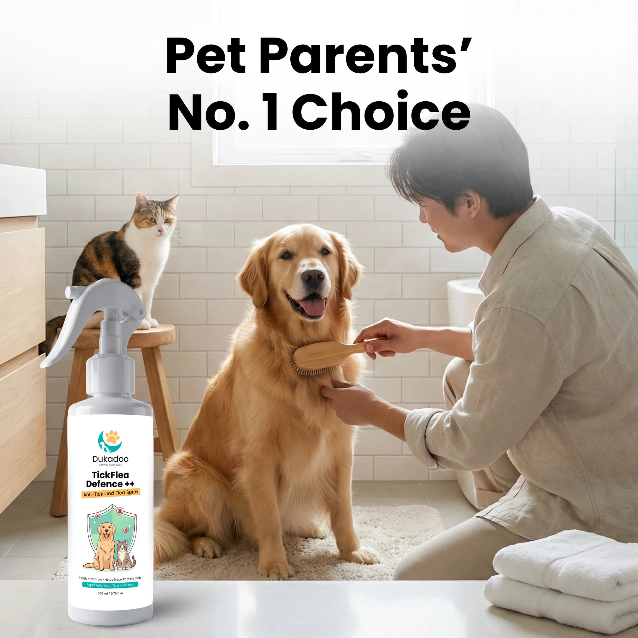 Dukadoo TickFlea Defence++ | Anti-Tick & Flea Spray | 200ml