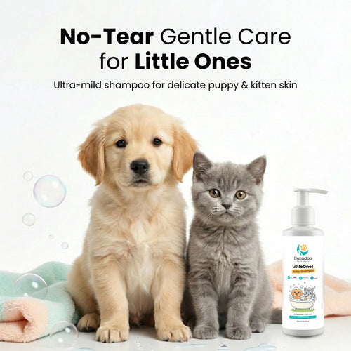 Dukadoo LittleOnes Baby Shampoo – 200ml | No-Tears, pH-Balanced Formula | Gentle Care for Puppies & Kittens | Soft Coat Cleansing | Mild Fragrance | for Dogs & Cats